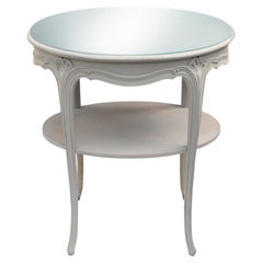 Table d'appoint ovale en verre