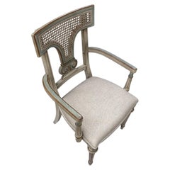 Louis XVI Style Armchair with Caned Back