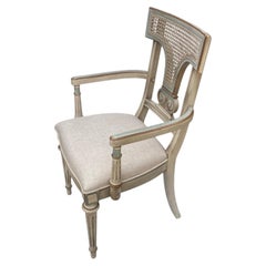 Louis XVI Style Armchair with Caned Back