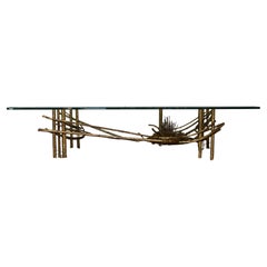 Mid-Century Modern Brutalist Lotus Coffee Table, Circa 1960s