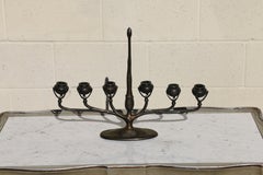 Tiffany Studios New York Art Nouveau Bronze Six-Light Candelabra, Circa 1910s
