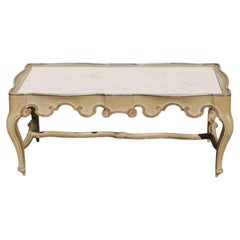 Vintage Baker Furniture French Provincial Marble Top Coffee Table