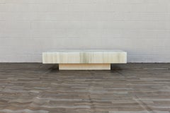 Vintage 1970s Italian Faux Marble Coffee Table  Willy Rizzo Mid-Century Modern