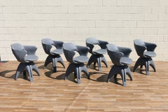 Vintage Set of 6 John Gale Rotocast Plastic Swivel Armchairs  Space Age 1960s