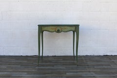 1950s French Provincial Hand-Painted Writing Table / Vanity Desk