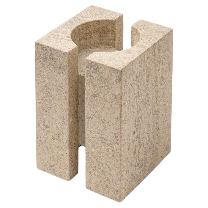 Porte-bougies minimaliste, bougie à blocs