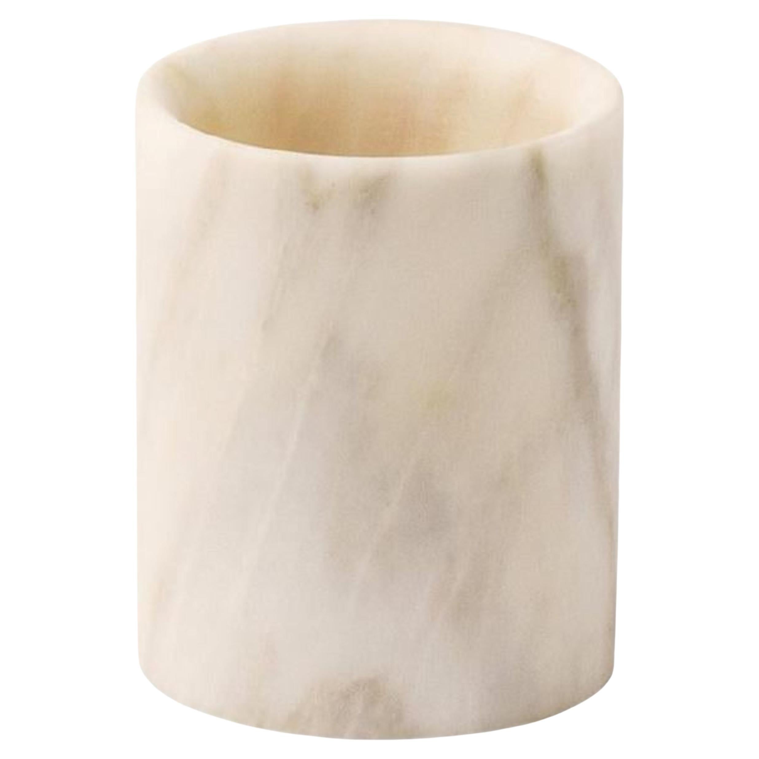 PEDRA – Minimalist Handcrafted Vase in Marble, Small For Sale