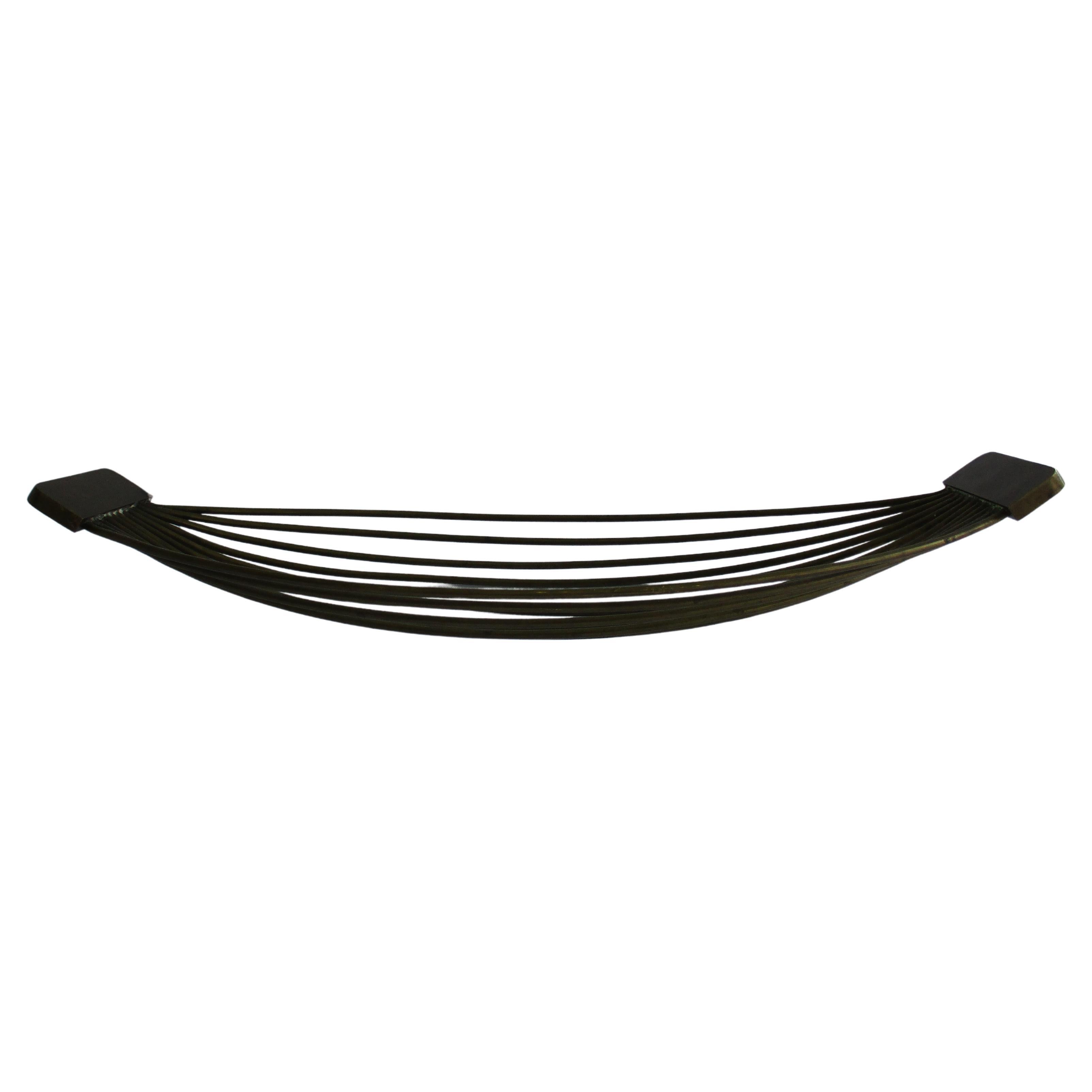 cesta de fruta de alambre de latón al estilo de Carl Aubock Viena
