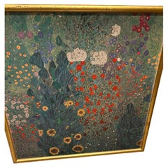 Stampa vintage originale “Flowergarden” di Gustav Klimt, Vienna 1920