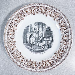 Set of six plates, "Matrimonio" series, RICHARD Ceramics. Late Nineteenth Century