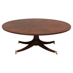 Vintage Oval Banded Mahogany Georgian Style Coffee / Cocktail Table