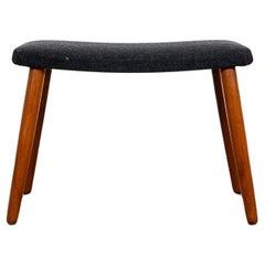 Vintage Danish Mid-Century Modern Beech Footstool