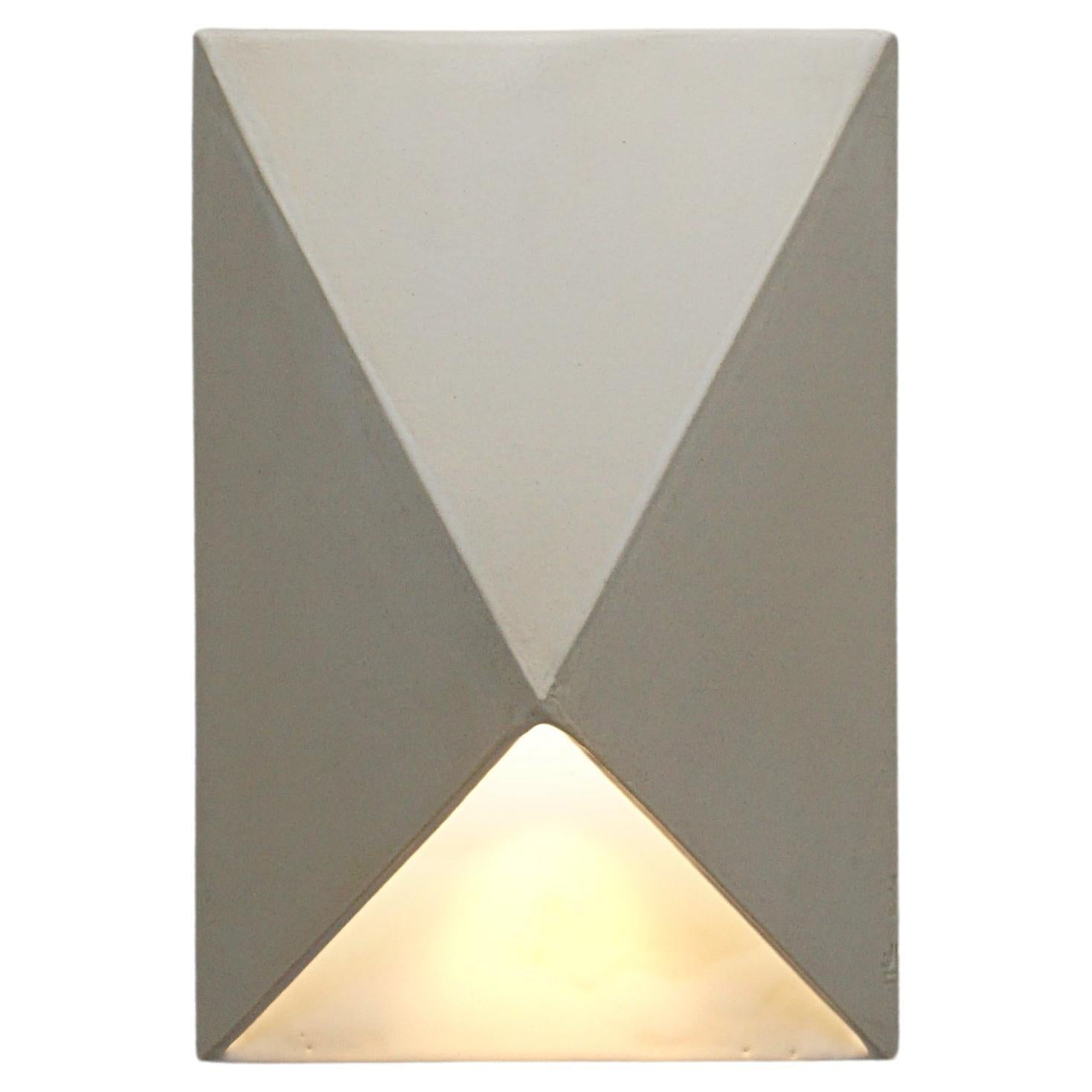 Contemporary Manolo Eirin Big Wall Sconce Hand Crafted Ceramic off White