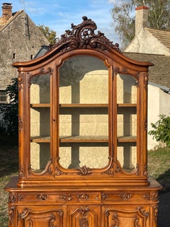 Louis XV-style Walnut Display Cabinet