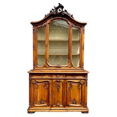 Louis XV-style Walnut Display Cabinet