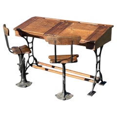 School Desk And 2 Chairs