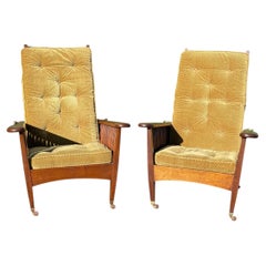 William Morris - Pair Of Mahogany Armchairs