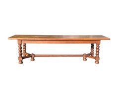 Louis XIII-style Twisted Oak Farm Table