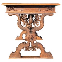 Gothic-style Oak Desk / Table