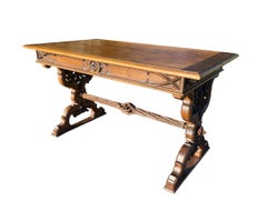 Gothic-style Oak Desk / Table