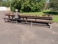 Large Farm Table And Benches, L 5.02 M