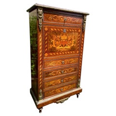 Napoleon III-era Marquetry Secretary Desk