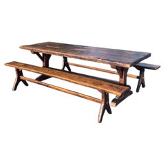 Farm Table / Monastery Table with Benches