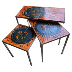 Vintage Mid-Century Modern coffee tables tiles Belarti (3 pcs)
