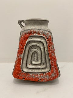 Mid-Century Ubelacker Fat Lava Vase