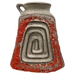 Mid-Century Ubelacker Fat Lava Vase