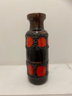 Vase en lave grasse des années 70 par Scheurich Keramik Allemagne