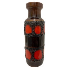 Vase en lave grasse des années 70 par Scheurich Keramik Allemagne