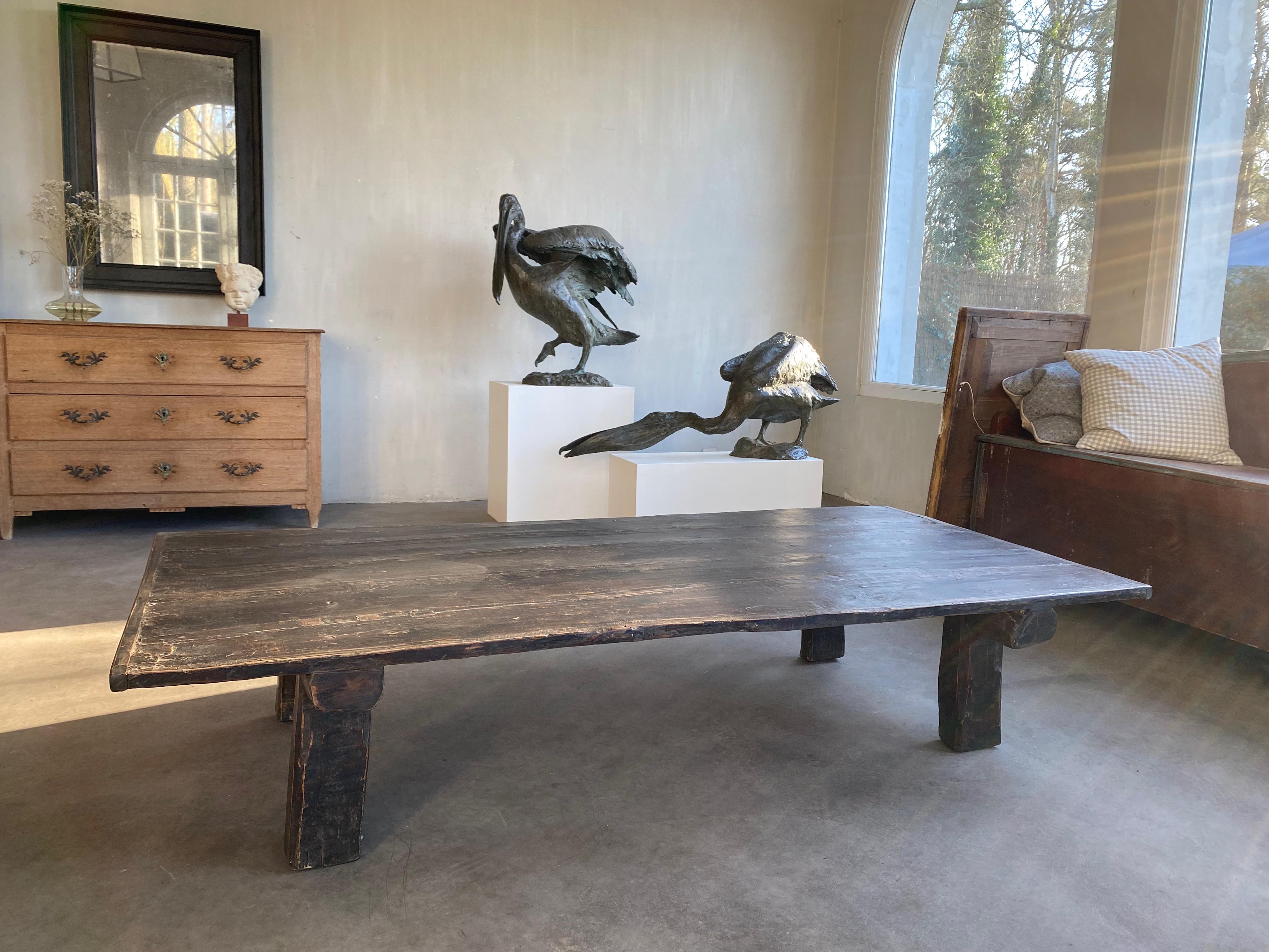 Cypress 19th Century Japanese Coffee Table For Sale