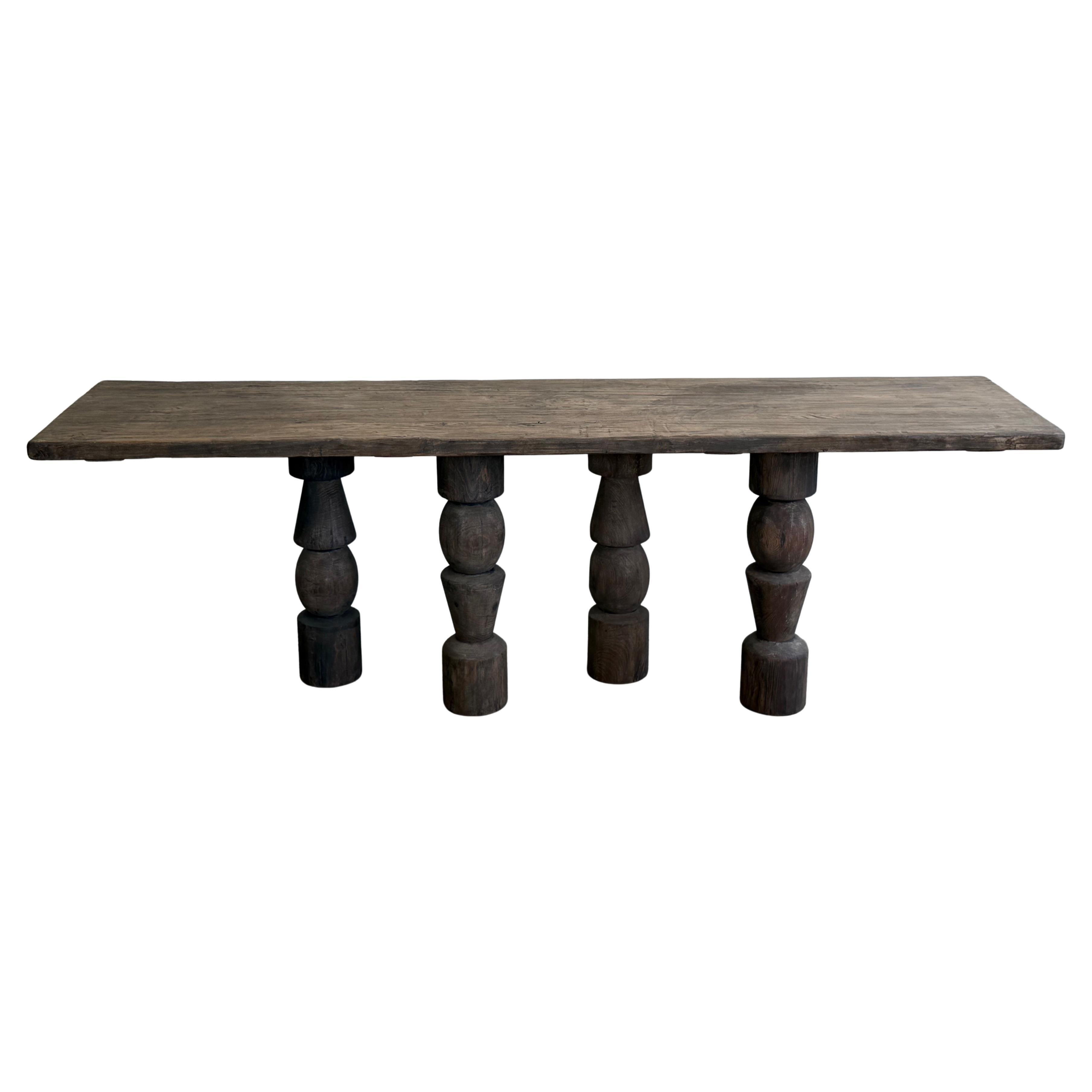Ancienne console avec base sculptée en vente