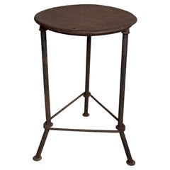 19th C Simplistic French Iron Stool