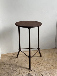 19th C Simplistic French Iron Stool