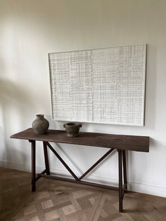 19th Century Italian Walnut Hand Carved Console Table