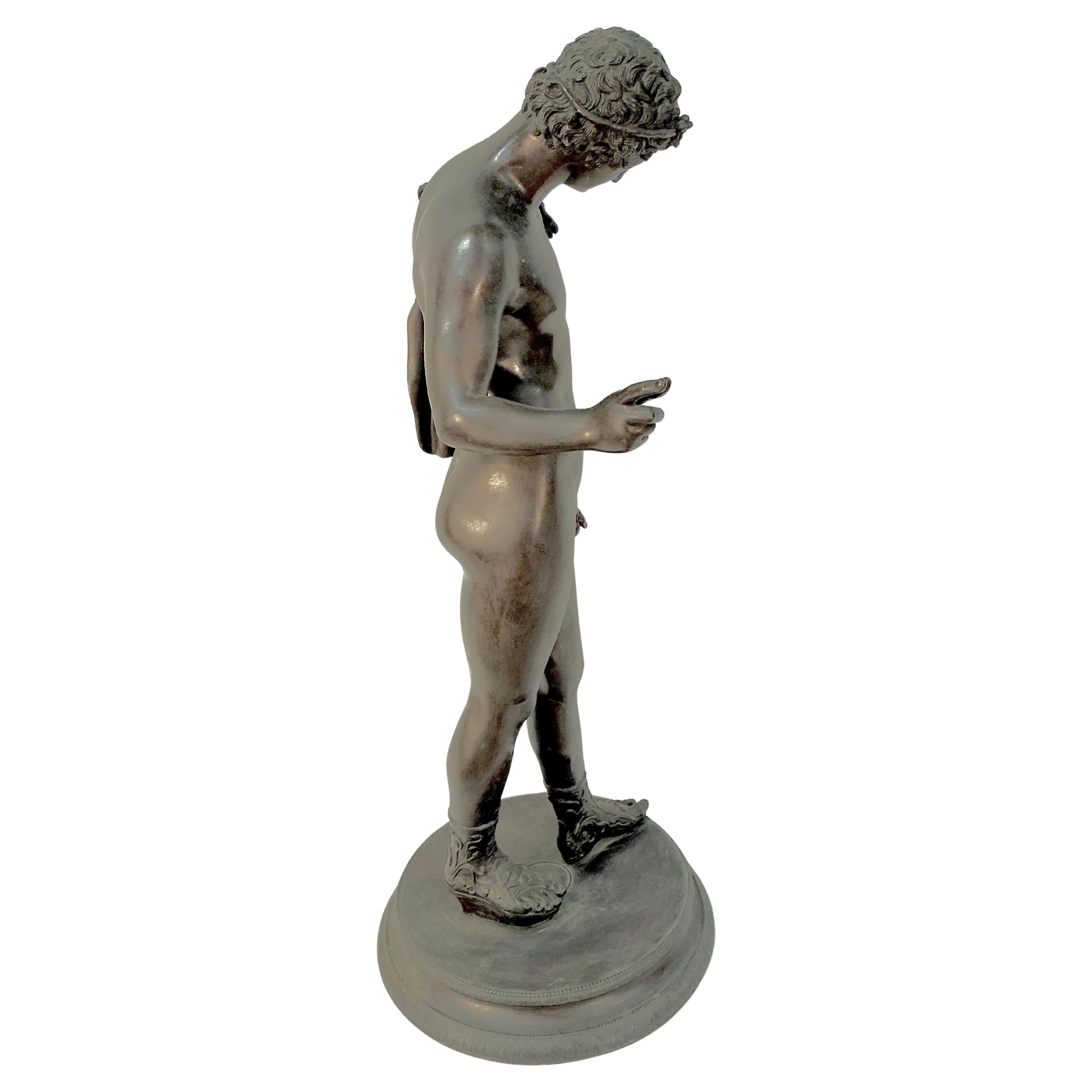 Gran Escultura De Bronce De Narciso Italiana Siglo XIX Italiano en venta
