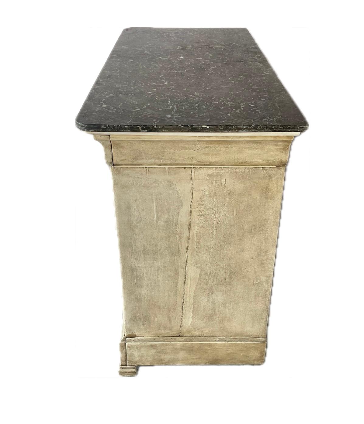 French Empire Painted Commode With Marble Top For Sale 2