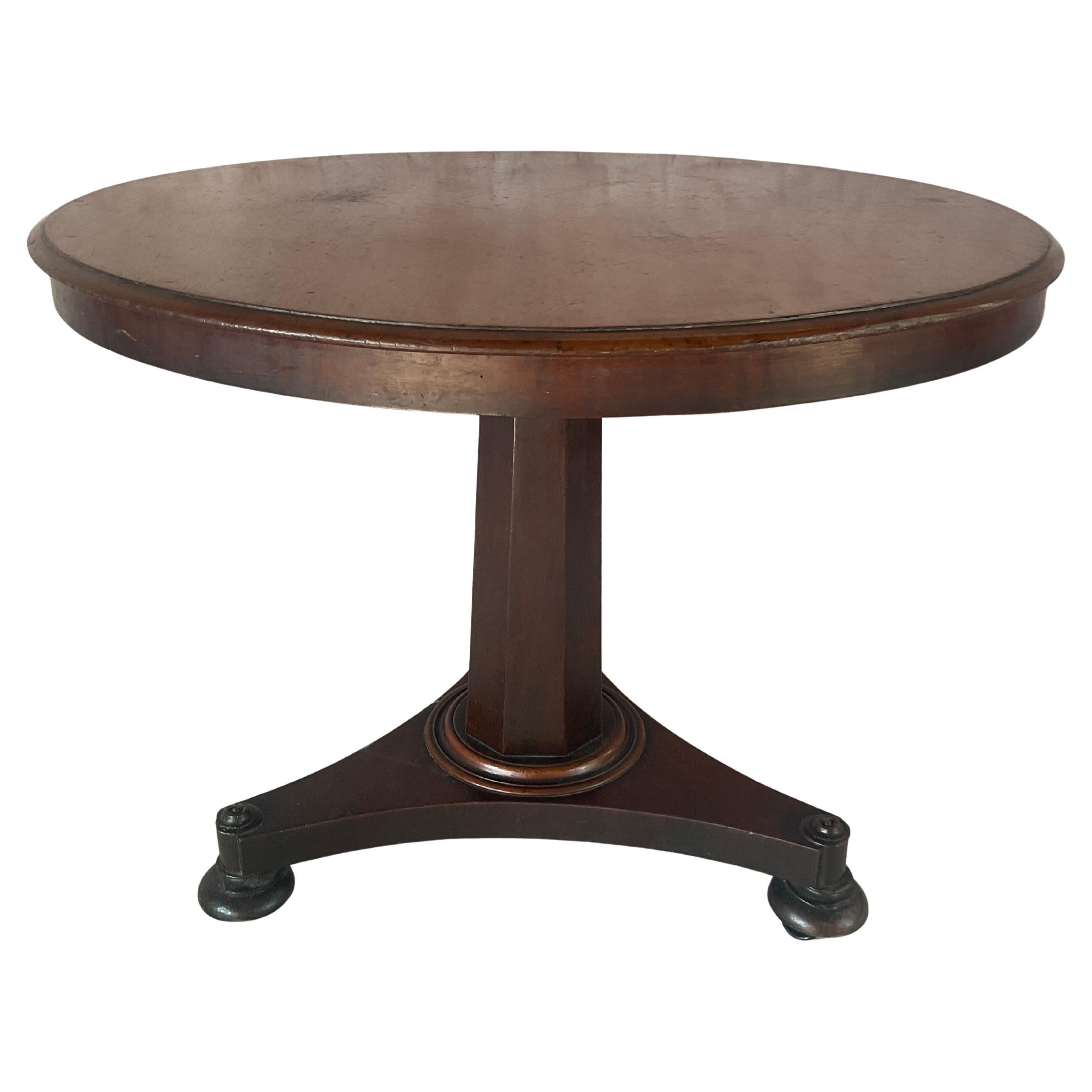 English William IV Mahogany Tilt-Top Table For Sale 8