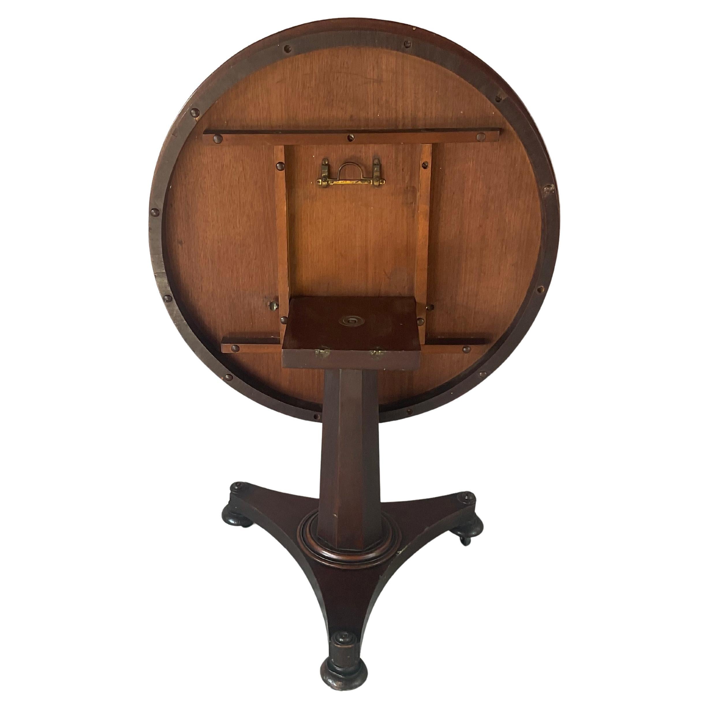 English William IV Mahogany Tilt-Top Table For Sale 2