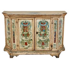 An Italian Baroque Polychrome Painted Credenza