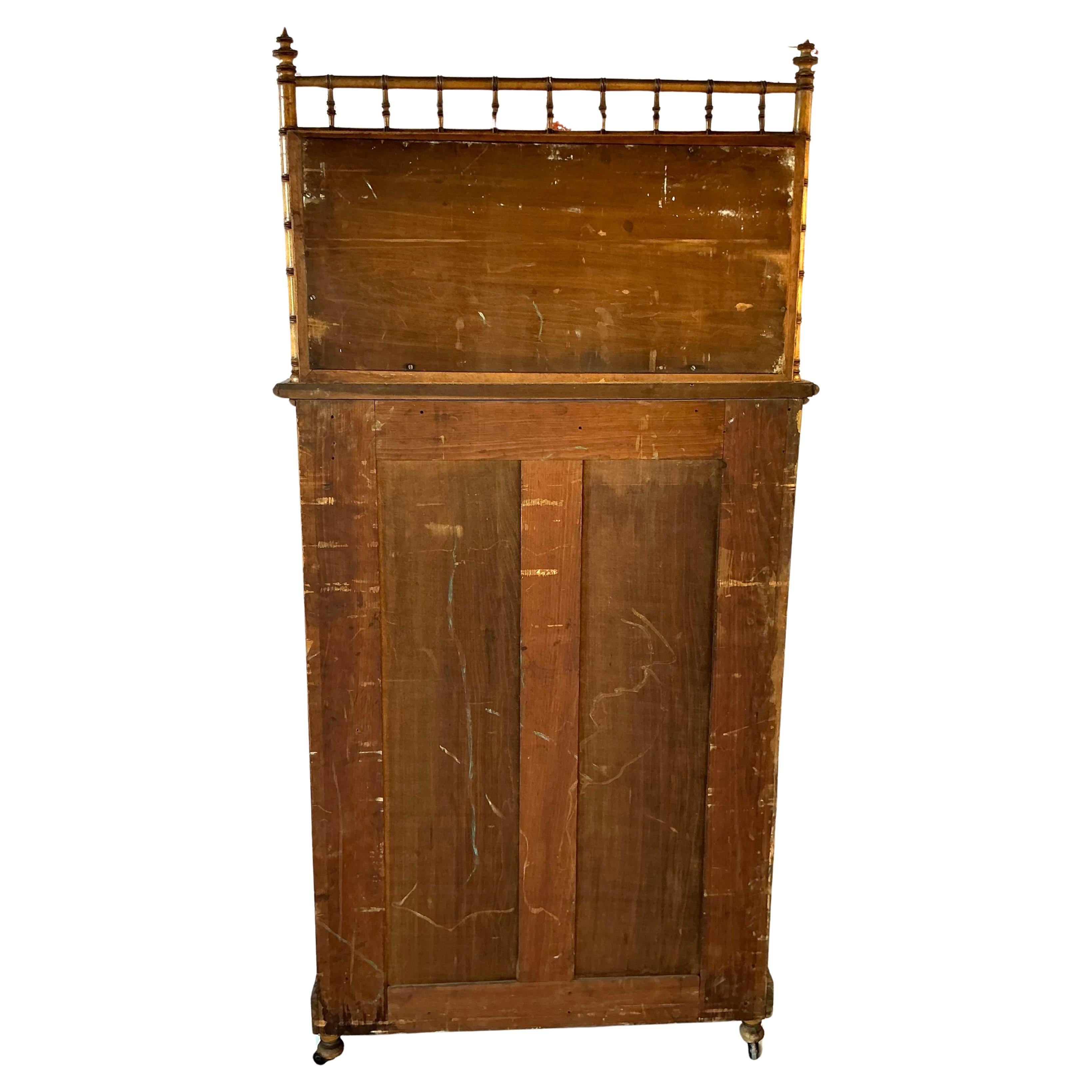 R J Horner Bird's Eye Maple and Faux Bamboo Chiffonier For Sale 6