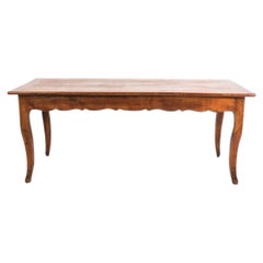 Antique French Provincial Cherry Farmhouse Dining Table