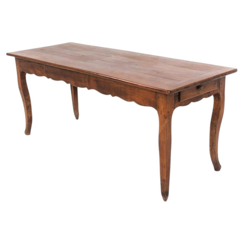 Antique French Provincial Cherry Farmhouse Dining Table