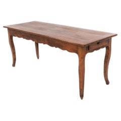 Antique French Provincial Cherry Farmhouse Dining Table