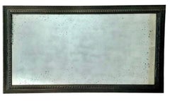 Monumental Dutch Baroque Mirror with Ebonized Ripple Carved Wood Frame
