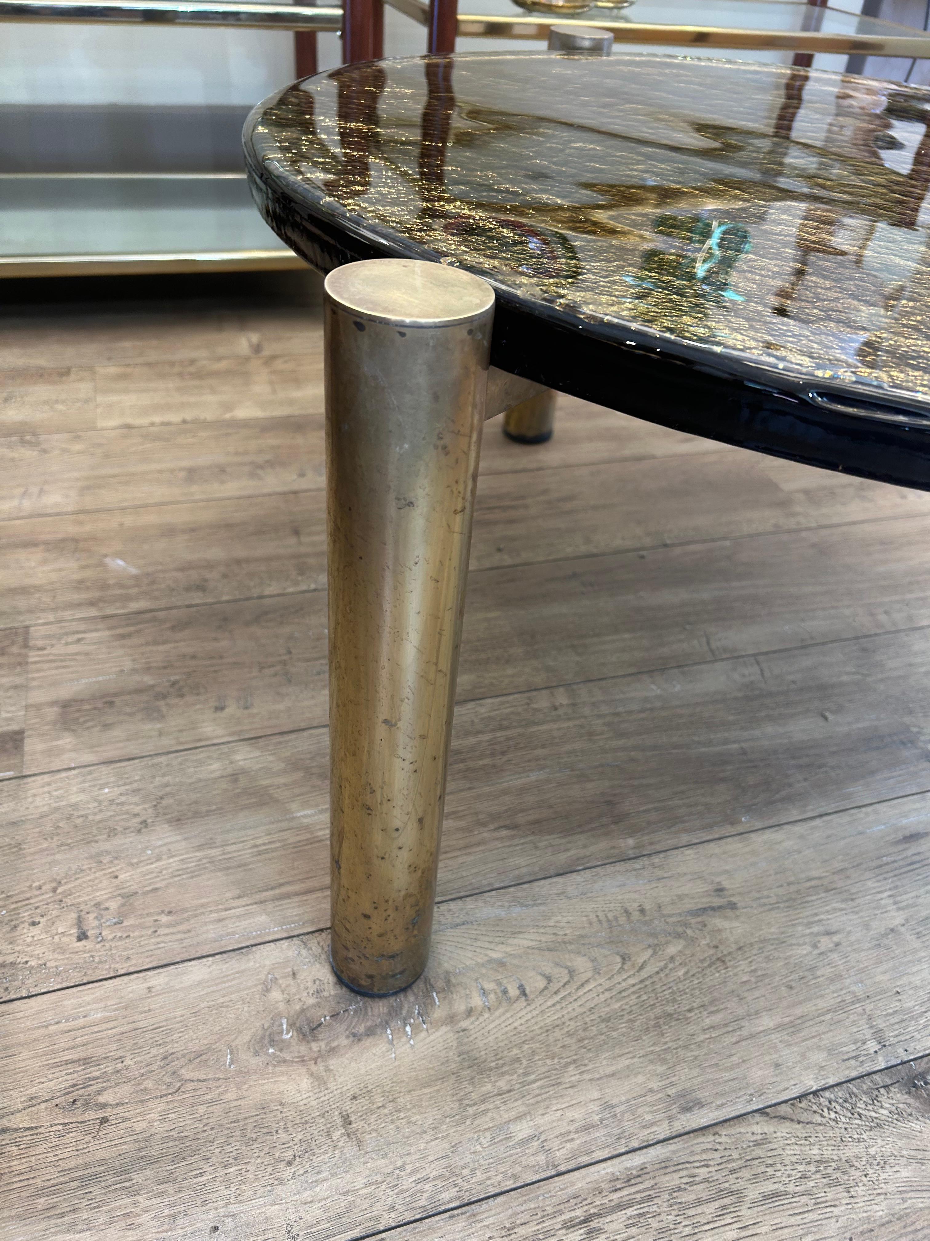 Other Table ronde, verre de Murano, or For Sale
