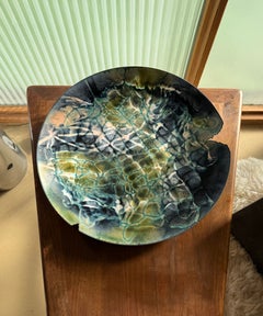 Copper and enamel centerpiece by Sansone Studio, late 20th century