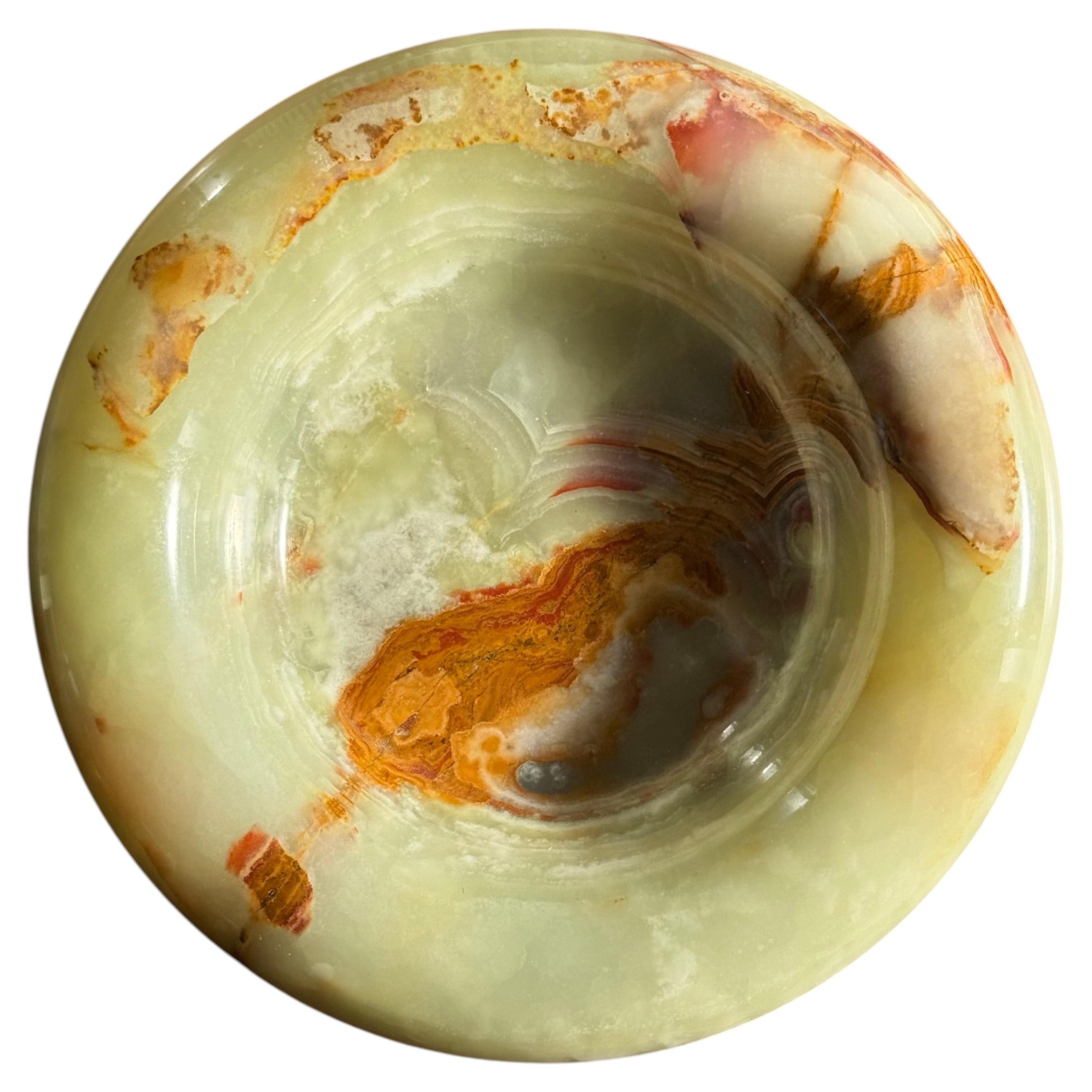 Large chunky onyx ashtray by Sani-Mar, made in Italy circa 1960